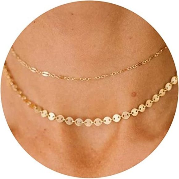 Gold Dainty Choker  14k Gold/Silver Plated Necklace for Women - Picture 1 of 3